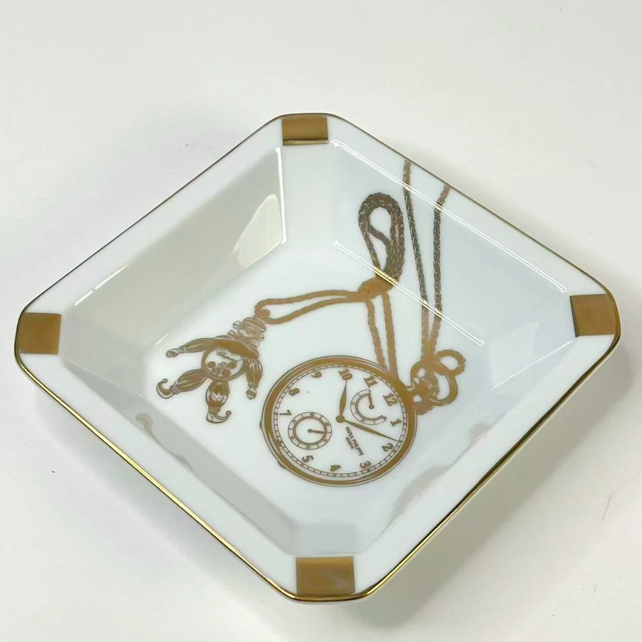 Patek Philippe Porcelain Valet Tray – Gold Pocket Watch Design